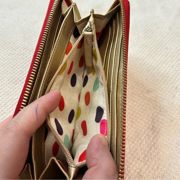 Kate Spade Embossed Patent Leather Zip Around Wallet - Picture 10 of 14